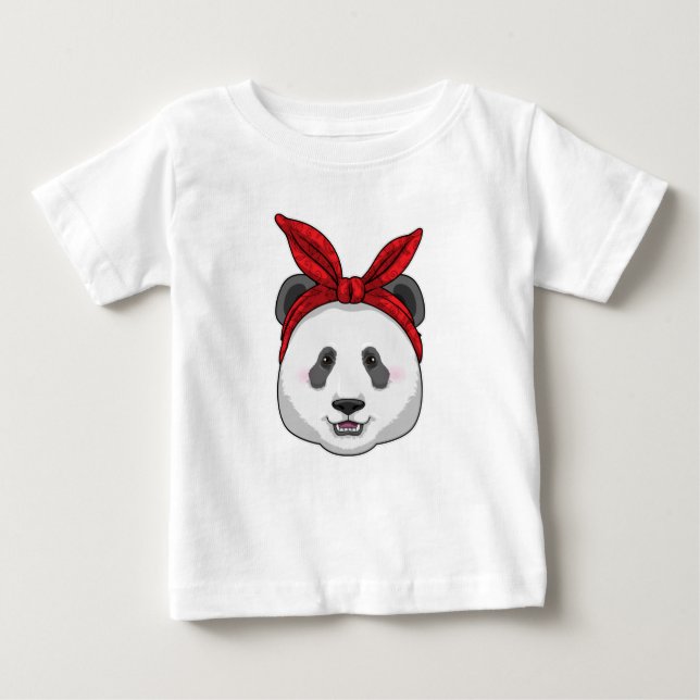 Panda med Bandana T Shirt (Framsida)