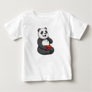Panda med Bowl Ramen T Shirt
