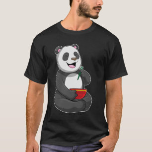 Panda med Bowl Ramen T Shirt