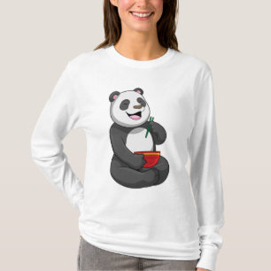 Panda med Bowl Ramen T Shirt