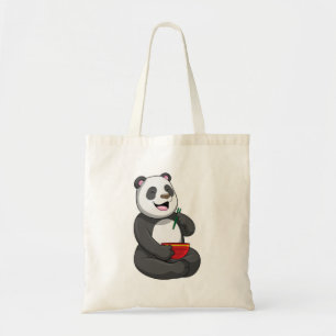 Panda med Bowl Ramen Tygkasse