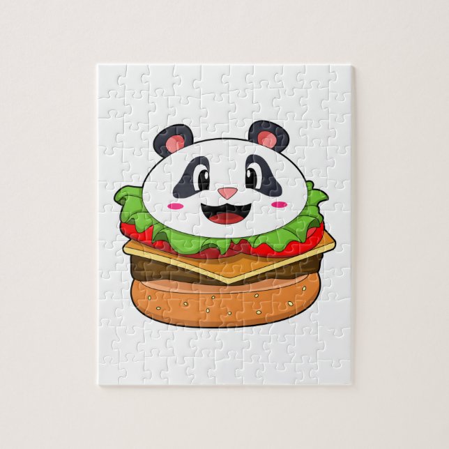 Panda med Burger Pussel (Vertikal)