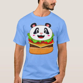 Panda med Burger T Shirt