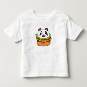 Panda med Burger T Shirt
