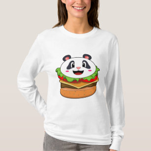 Panda med Burger T Shirt