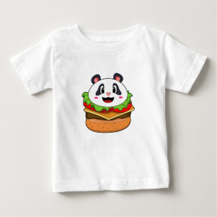 Panda med Burger T Shirt