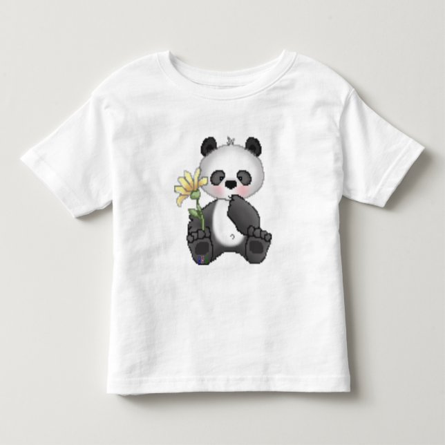 Panda med den gula blomman tröja (Framsida)
