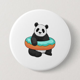 Panda med Donut Knapp