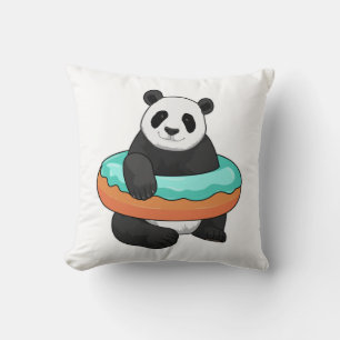 Panda med Donut Kudde