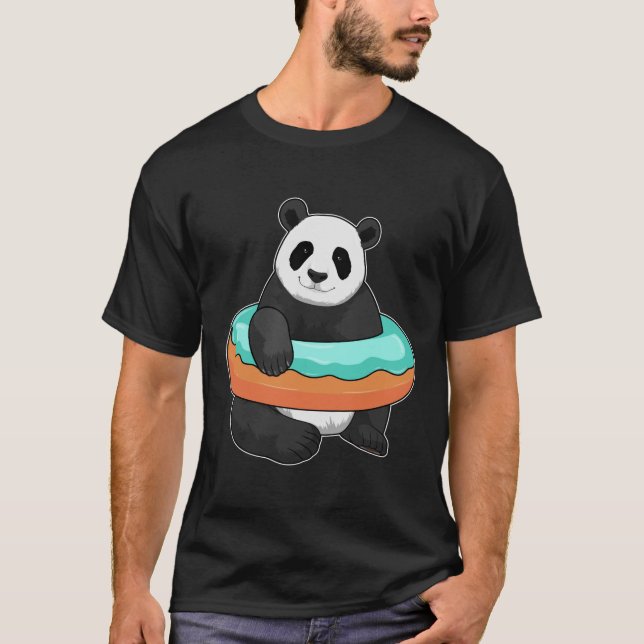 Panda med Donut T Shirt (Framsida)