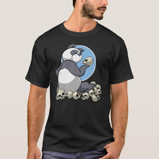 Panda med Döskallar T-shirt (Framsida)