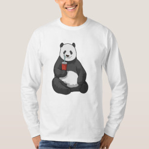 Panda med Drink T Shirt