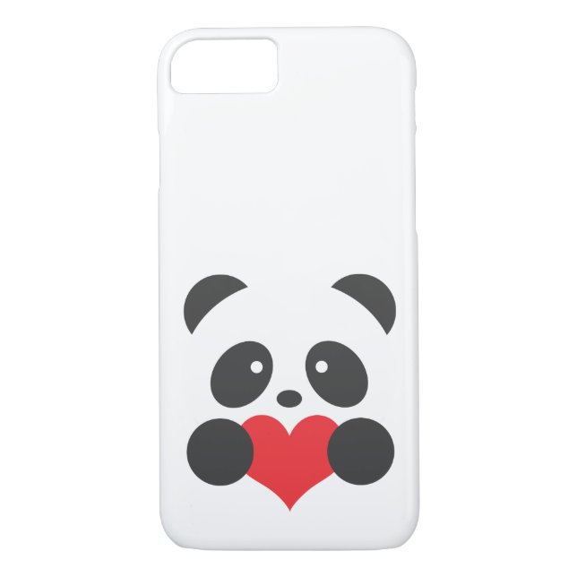 Panda med en hjärta Case-Mate iPhone skal (Baksida)