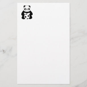 Panda med fotboll brevpapper