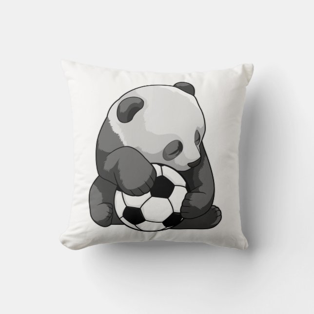 Panda med fotboll kudde (Framsida)