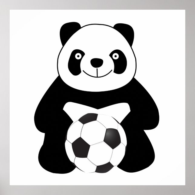Panda med fotboll poster (Framsidan)
