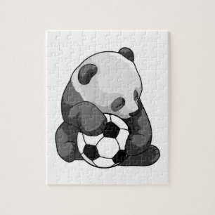 Panda med fotboll pussel