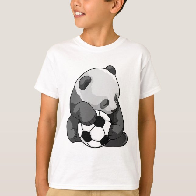 Panda med fotboll t shirt (Framsida)
