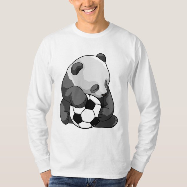 Panda med fotboll t shirt (Framsida)