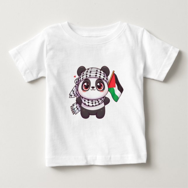 Panda med fred i Palestina T Shirt (Framsida)