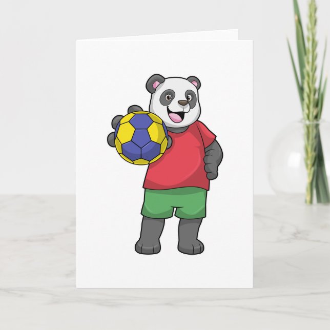Panda med handbollsport kort (Framsida)