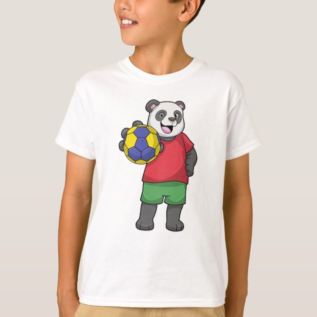 Panda med handbollsport t shirt (Framsida)