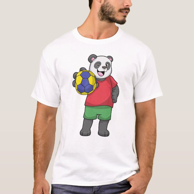 Panda med handbollsport t shirt (Framsida)