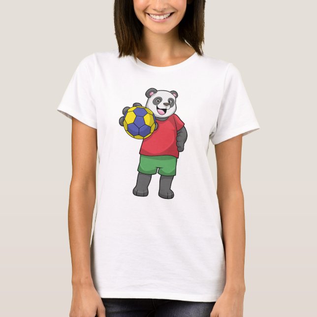 Panda med handbollsport t shirt (Framsida)