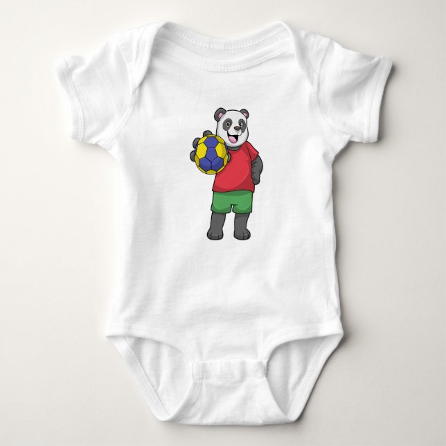 Panda med handbollsport t shirt (Framsida)