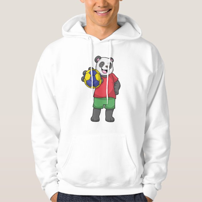 Panda med handbollssport hoodie (Framsida)