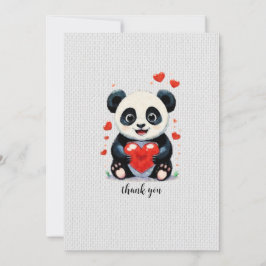 Panda med hjärta - förtjusande kärleksmålning inbjudningar