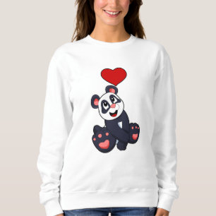 Panda med hjärta t shirt