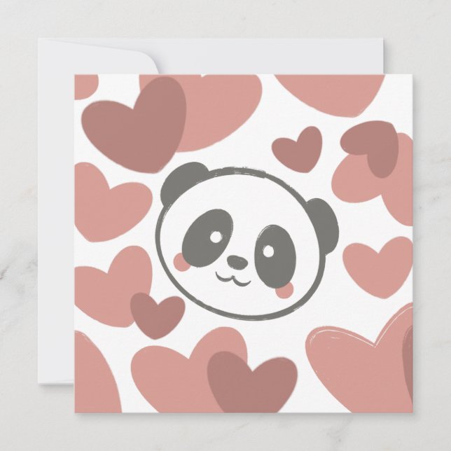 Panda med hjärtan (Framsida)