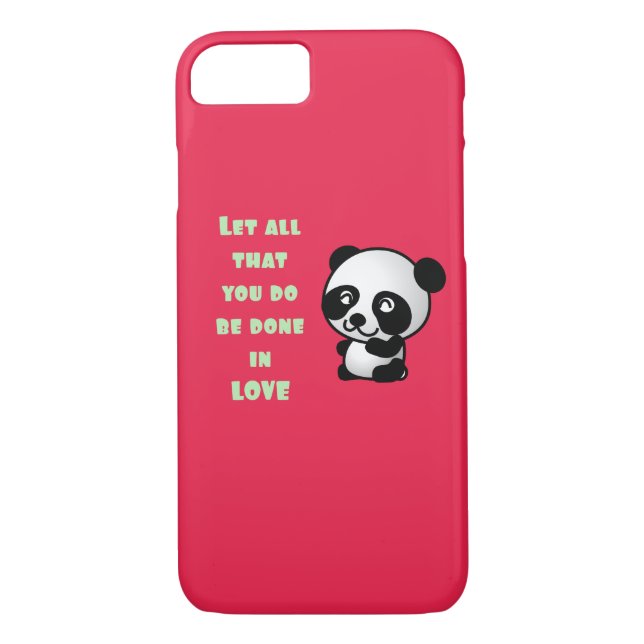 Panda med inspirerande Kärlek-citat Case-Mate iPhone Skal (Baksida)