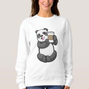 Panda med kaffe att åka till t shirt
