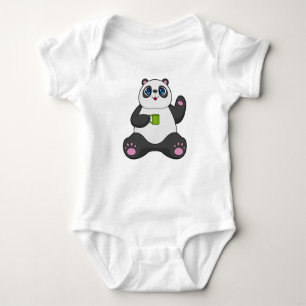 Panda med Kaffe mugg T Shirt