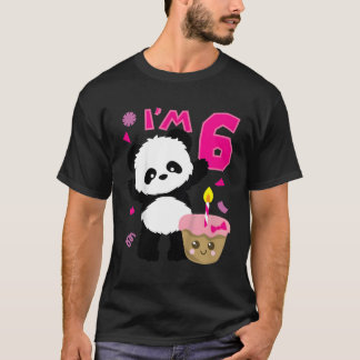 Panda med Kawaii Cake 6 Py T Shirt