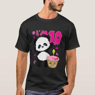 Panda med Kawaii Tårta 10 Py T Shirt
