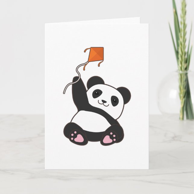 Panda med Kite Kort (Framsida)