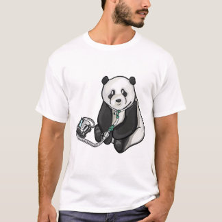 Panda med lås och ventilator t shirt