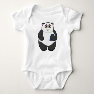 Panda med Mobile mobil T Shirt