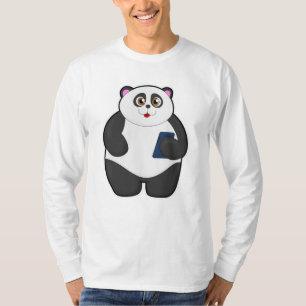 Panda med Mobile mobil T Shirt