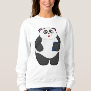 Panda med Mobile mobil T Shirt
