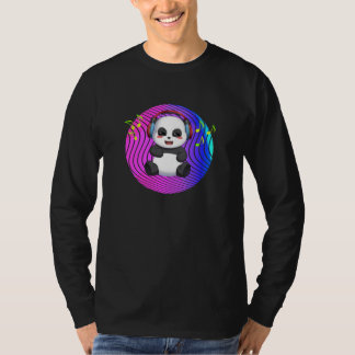 Panda med musikhörlurar DJ T Shirt