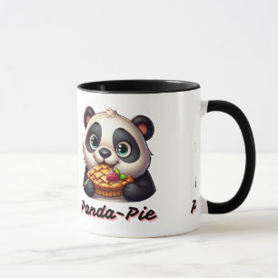 Panda med Paj - Cute Kawaii Animal Foodie Art Mugg