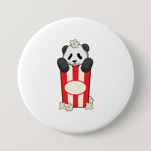 Panda med Popcorn Knapp