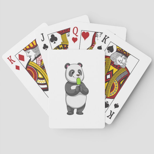 Panda med Popsicle Casinokort (Baksidan)