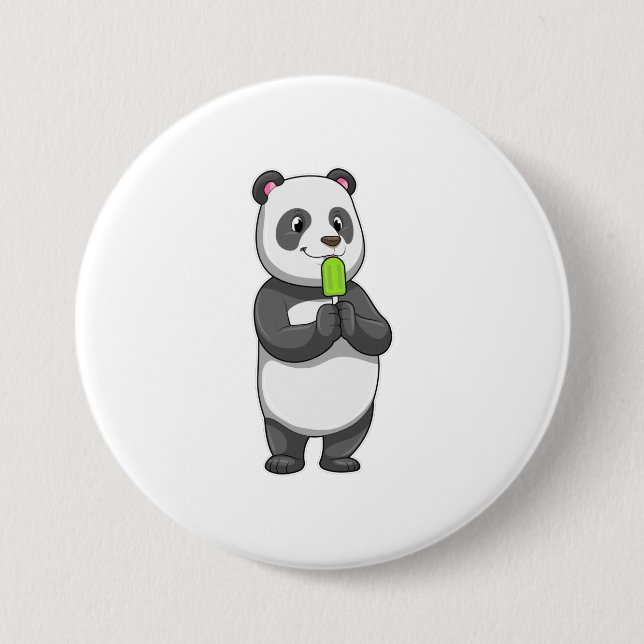 Panda med Popsicle Knapp (Framsida)