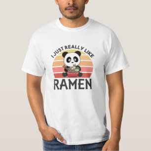Panda med Ramen Sweet Kawaii Noodle Pandas T Shirt