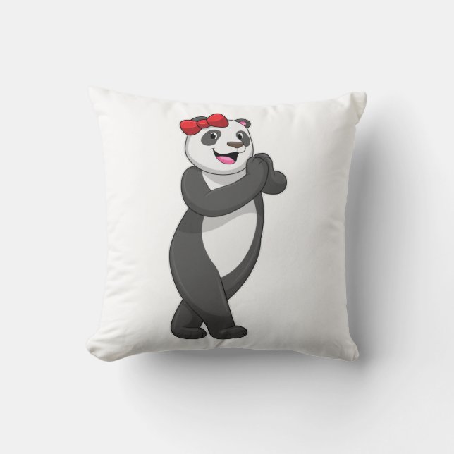 Panda med Ribbon Kudde (Framsida)